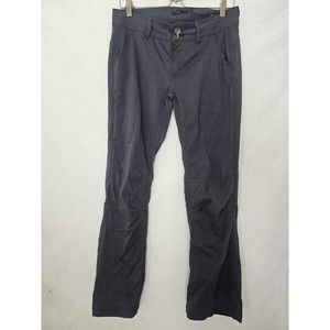 PrAna Women's Pants Size 8 Halle Straight Pant Gray/Blue convert hike pants